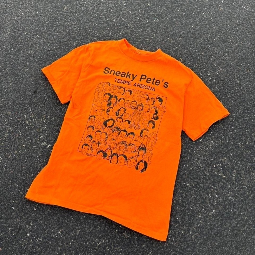 Vintage 90's Sneaky Pete's Tempe Arizona Food Promo Shirt Size Large *measured*
